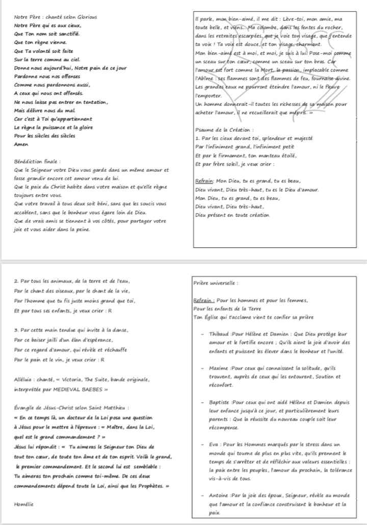 Livret messe - 2