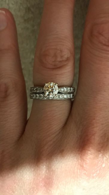 Alliance + bague de fiançailles ? - 1