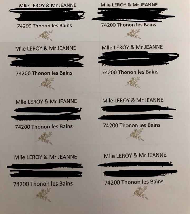 éTiquettes adresses faire parts - 1