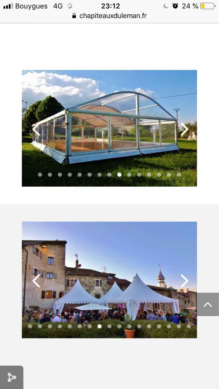 Repas de mariage sous un chapiteau - 1