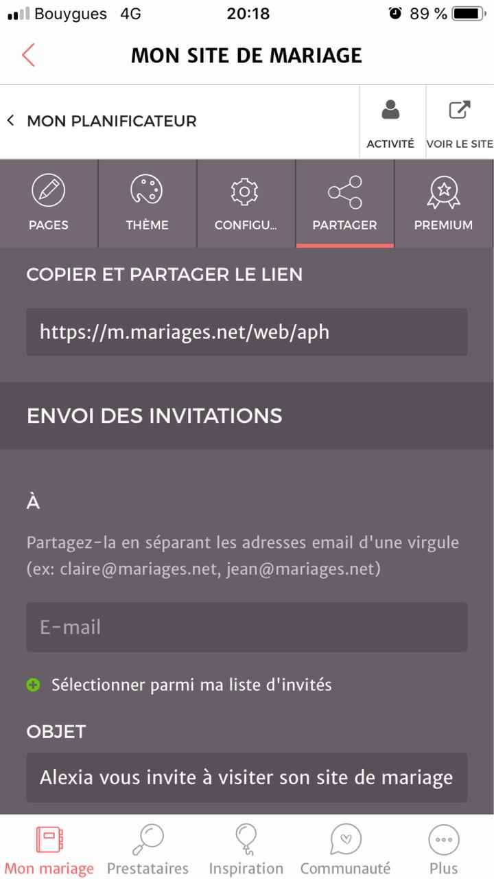 Liste de mariage sur Mariages.net : help - 1