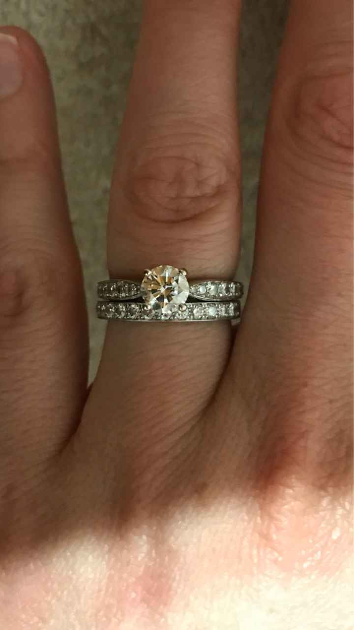 Alliance + bague de fiançailles ? - 1