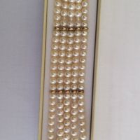 Bracelet vrai perles de culture avec camé