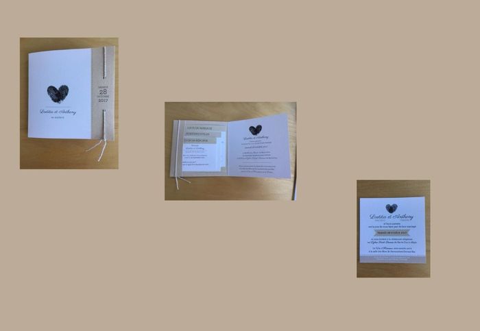Notre faire part et carton d'invitation VH (en bas a droite)