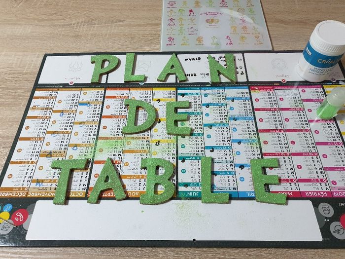 Debut decoration du plan de table 2