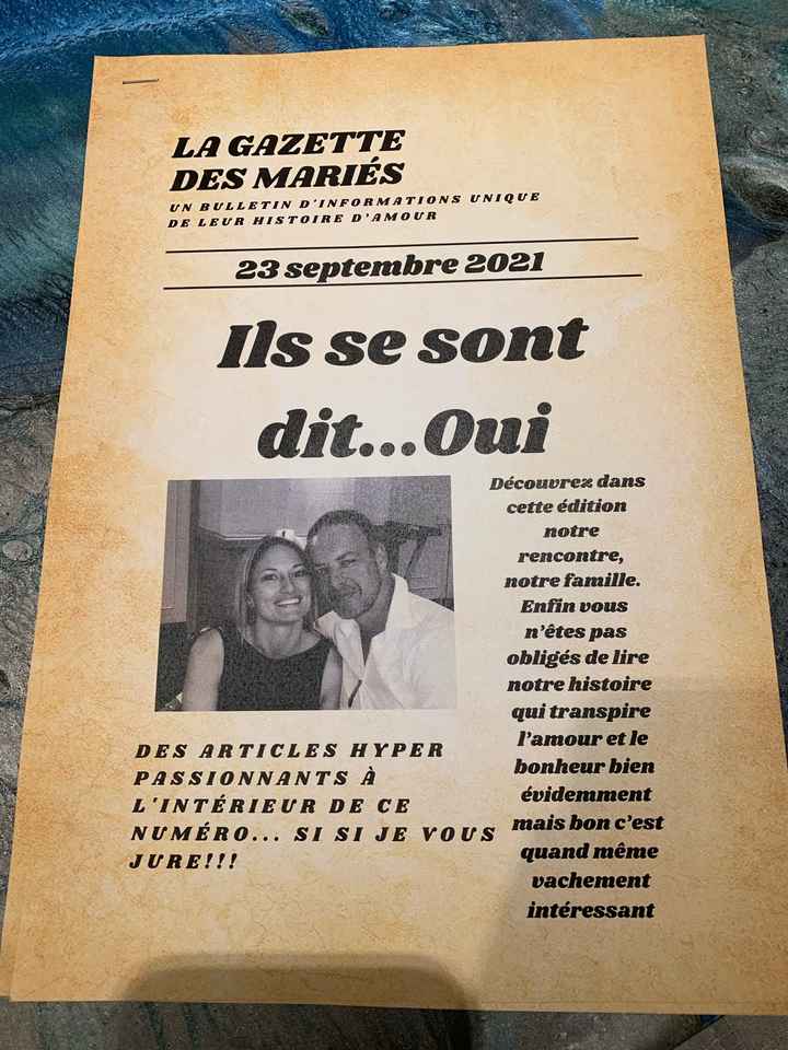 Premier jet gazette des mariés - 1