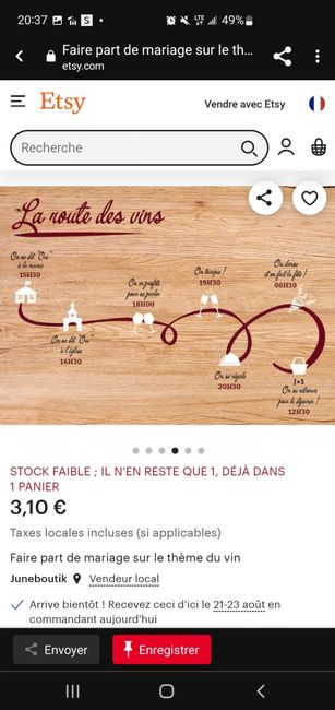 Idée de faire-part fait main sur le thème du vin 47