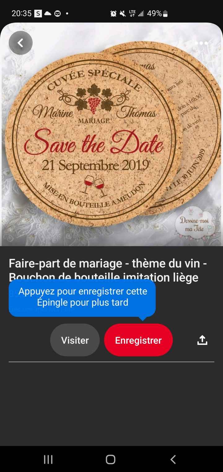 Idée de faire-part fait main sur le thème du vin - 1