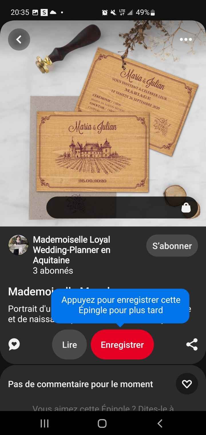 Idée de faire-part fait main sur le thème du vin - 5