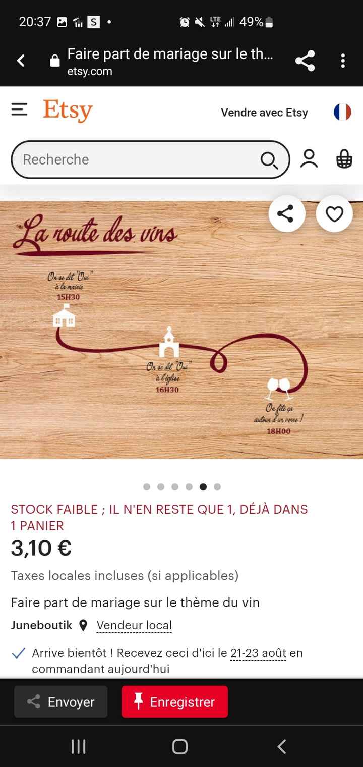 Idée de faire-part fait main sur le thème du vin - 12