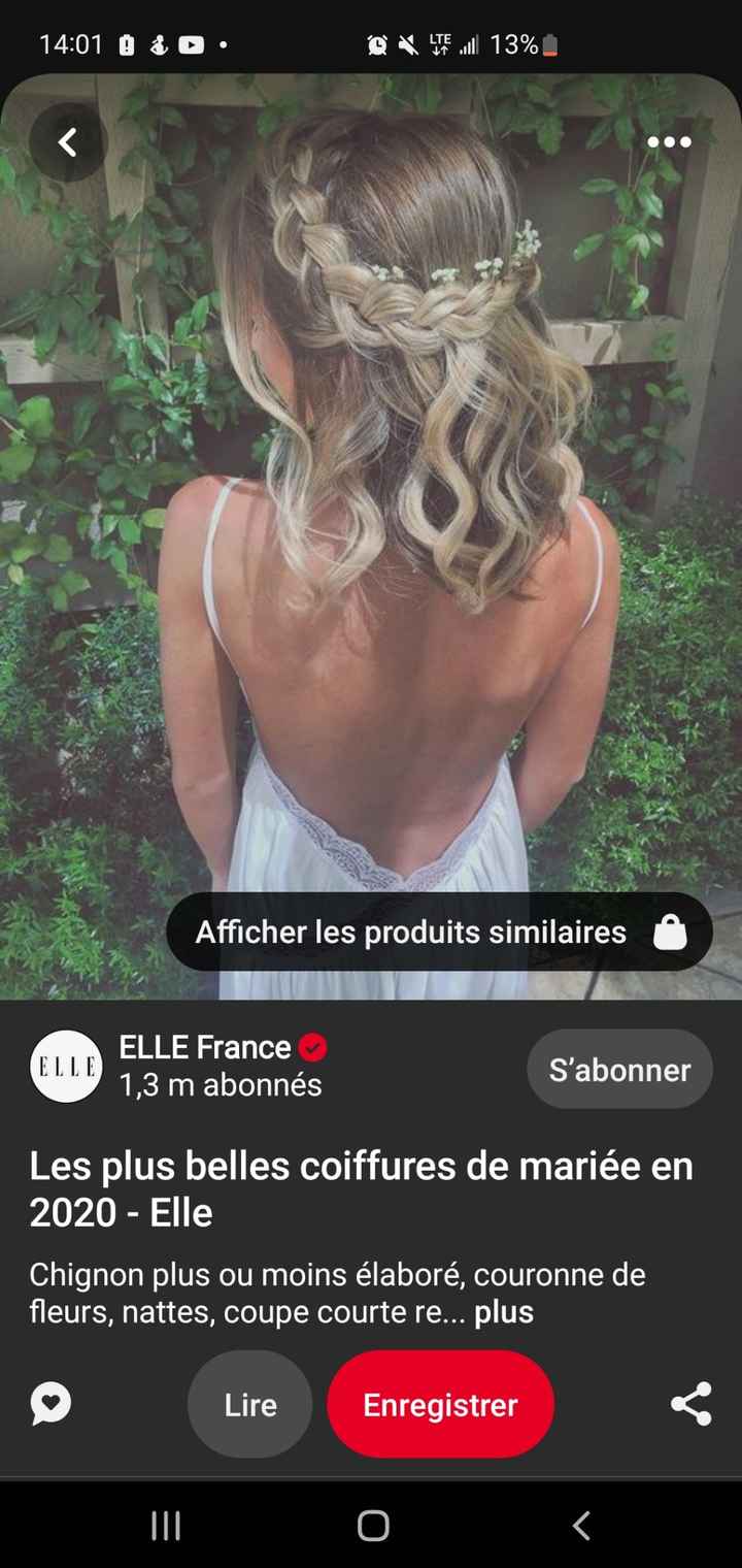 Coiffure mariée cheveux mi-longs - 1