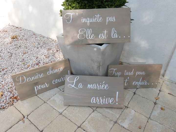 Pancartes arrivée des mariés 🙂 - 2