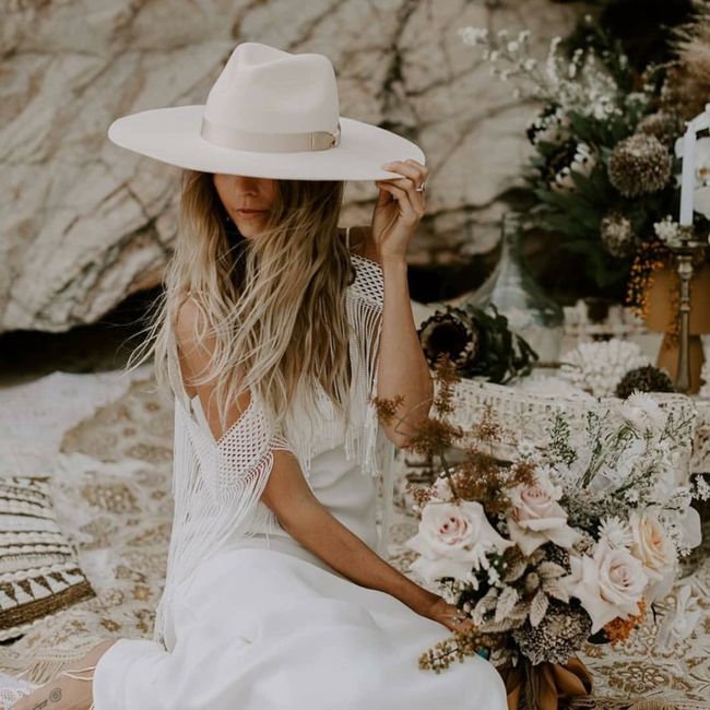 Mariage champêtre et chapeau 👒 3