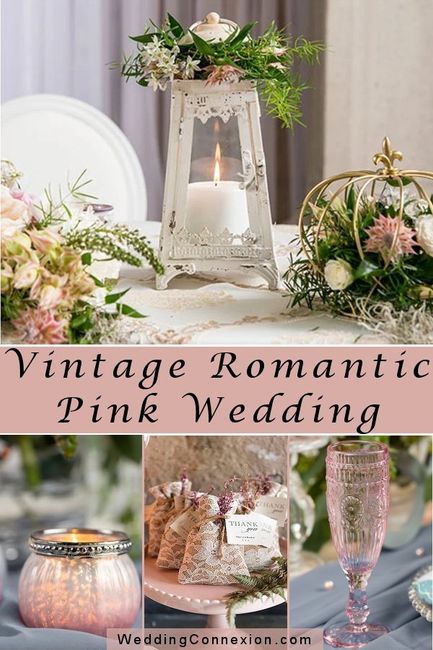 Mariage romantique et vintage rose 💞 1