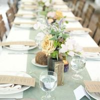 Chemin de table vert eucalyptus