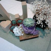 Chemin de table vert eucalyptus - 1