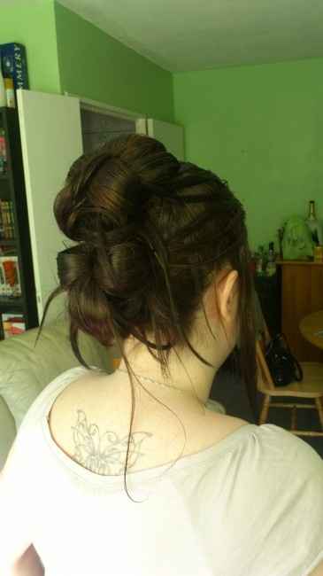 L arrière de ma coiffure