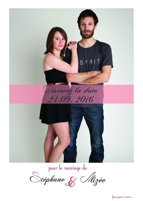 Save the date Alizée & Stéphane