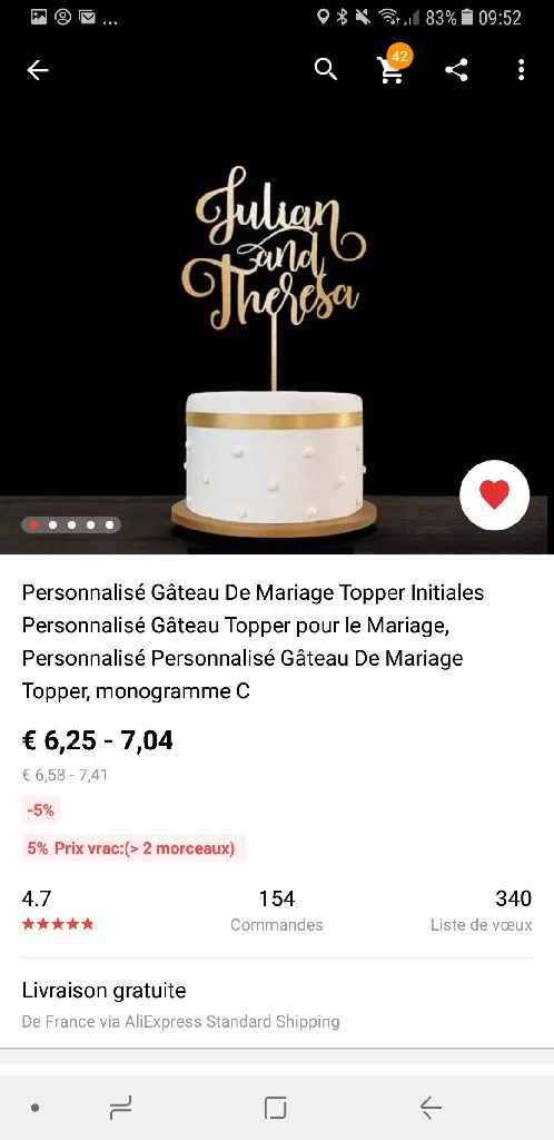 Cake topper pour piece montée de choux ? - 2