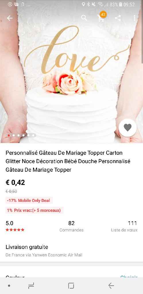 Cake topper pour piece montée de choux ? - 3