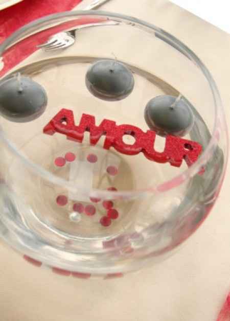 Centre de table bougie flottante