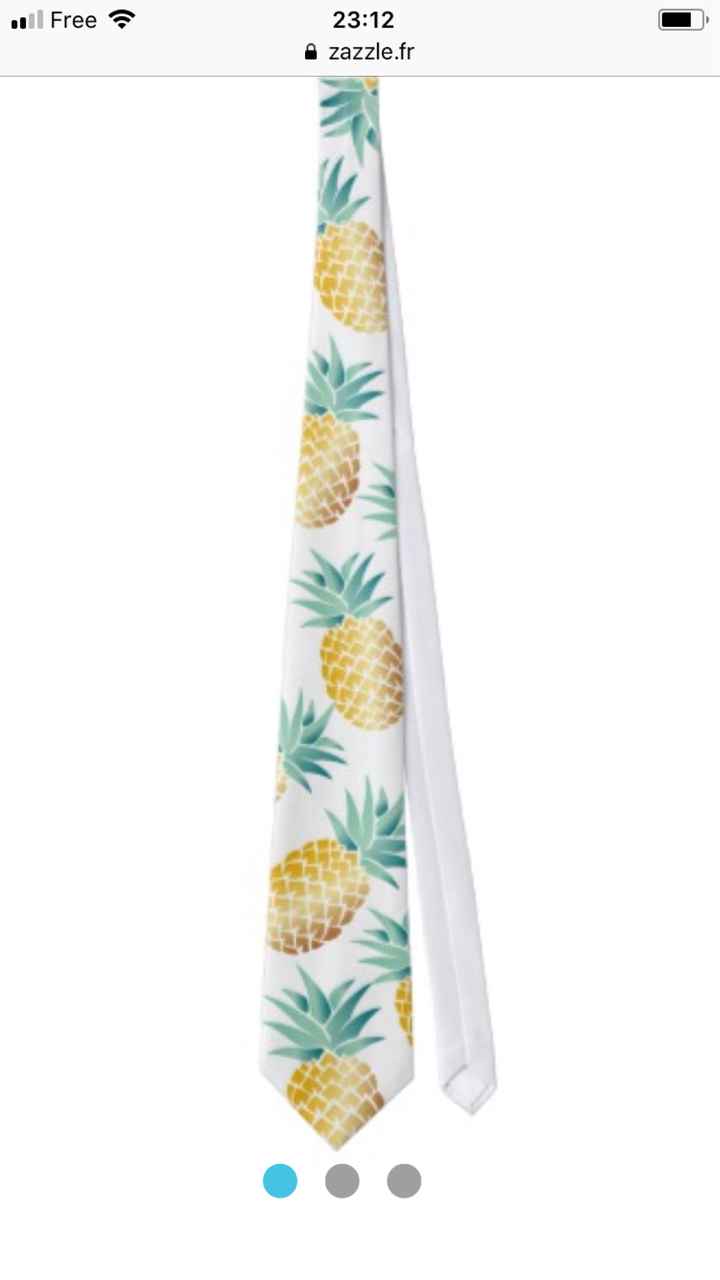 Tropical wedding: cravate et noeud pap’ - 1