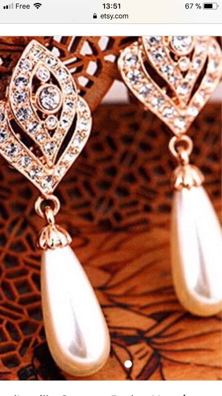 Boucles d’oreilles avec perle ✨✨ - 3