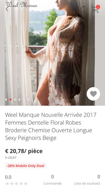 Peignoir dentelle - 1