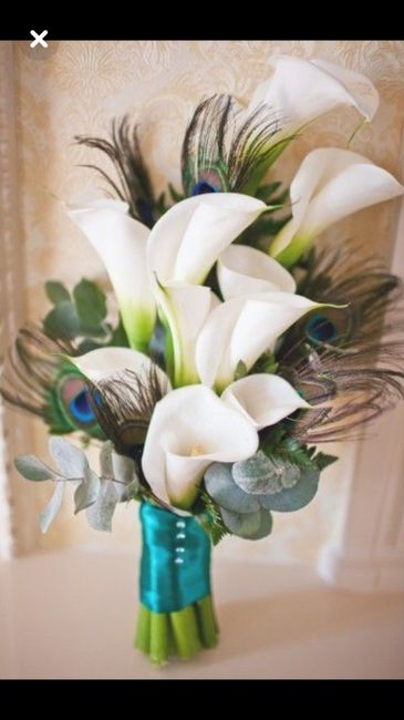 Bouquet avec plume de paon 6