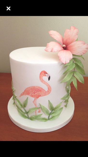 Gâteaux thème flamands roses 3
