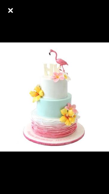Gâteaux thème flamands roses 4
