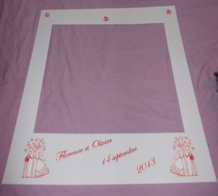 cadre en coroplaste pour photobooth