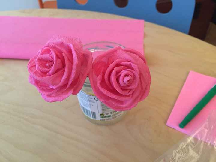 Diy rose en papier crépon - 2