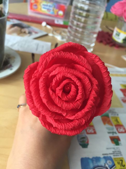 Diy roses en papier crépon - 1