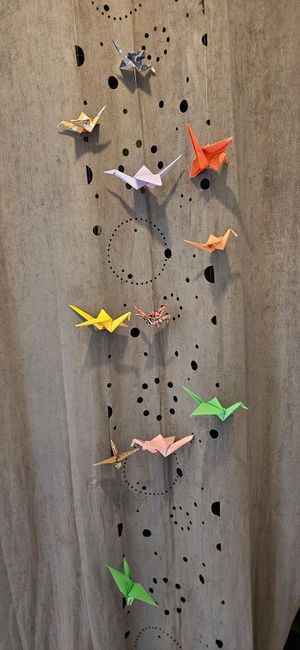 diy guirlandes de grues en Origami 🦤 1