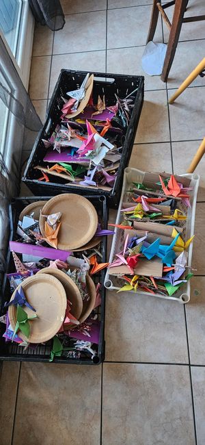 diy guirlandes de grues en Origami 🦤 2