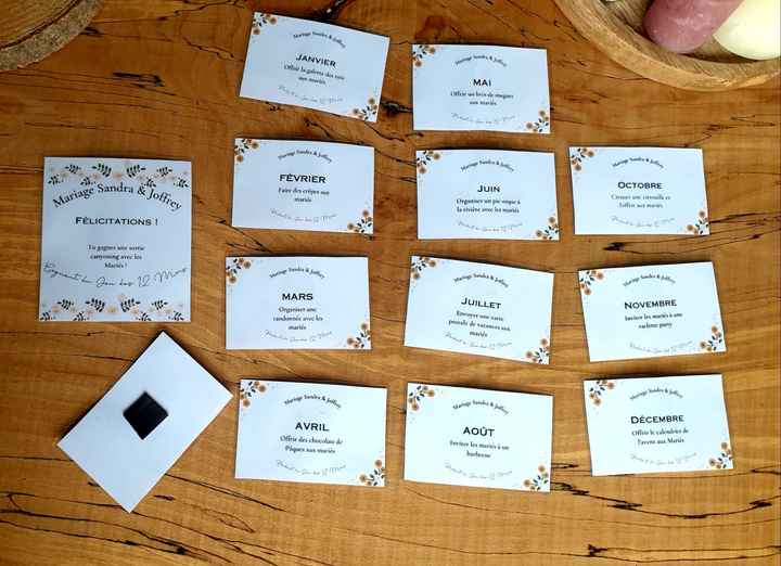 Diy- Gage Jeu des 12 mois - 1