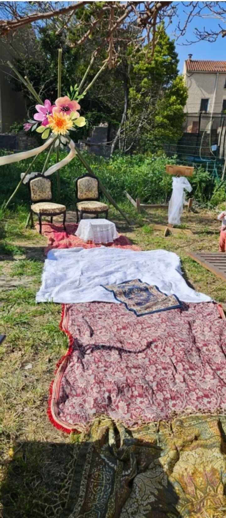 Essai déco cérémonie laïque et galères 🥴🌞🌈 - 1