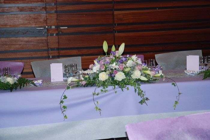 Bouquet table des mariées