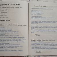 Livret de messe - 1