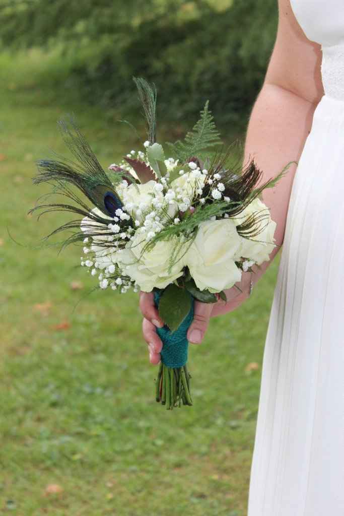 bouquet à lancer plume de paon