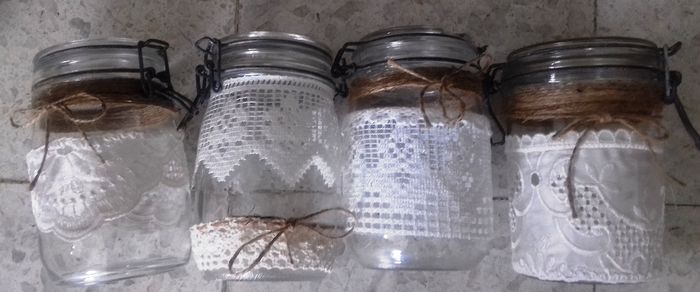 Exemples de vases (bocaux d'1 litre)