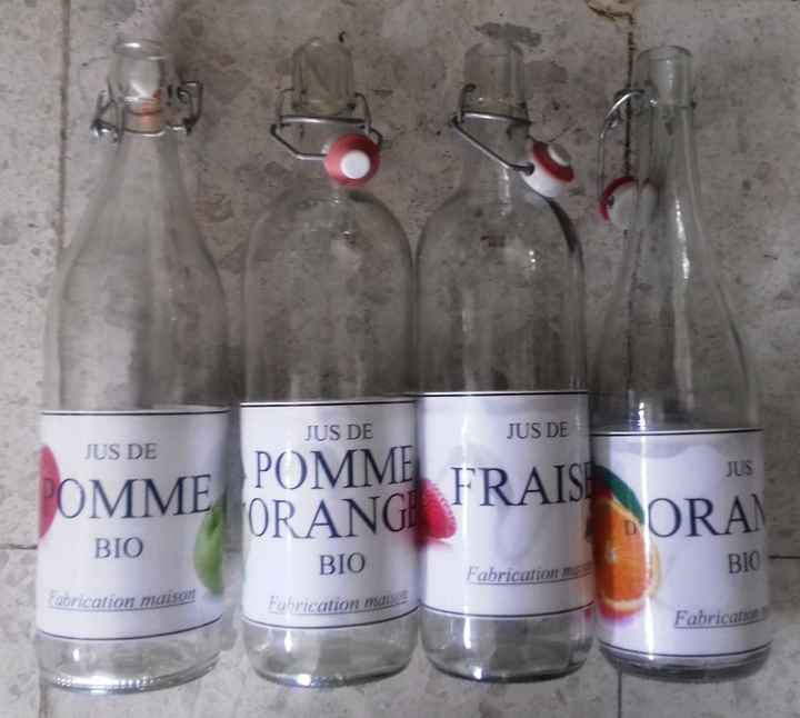 Bouteilles de jus de fruits pour les enfants