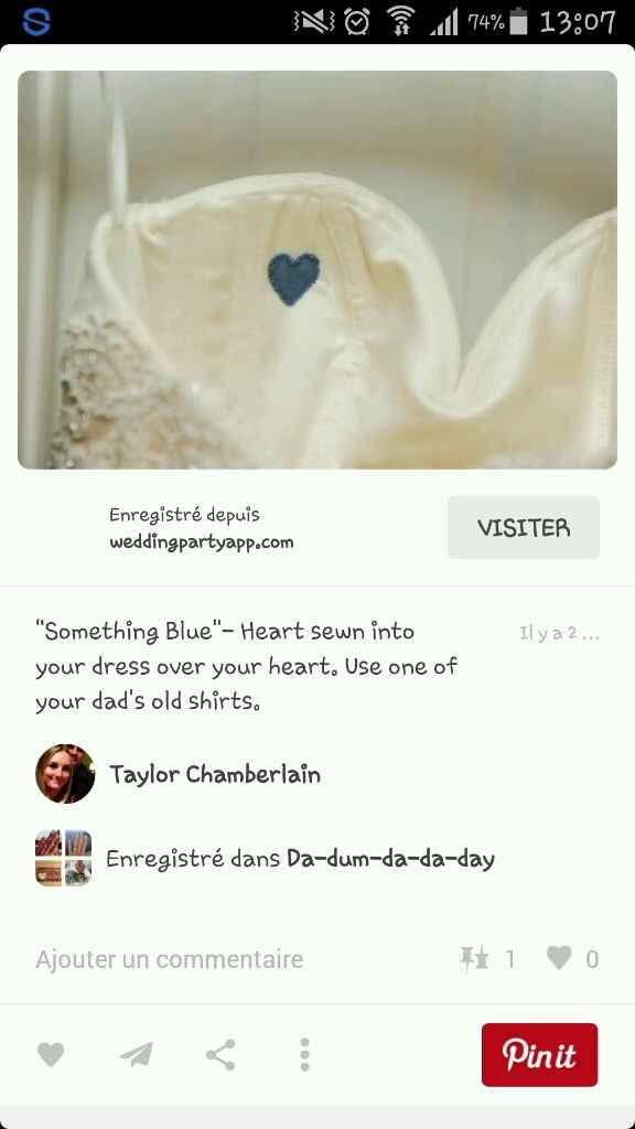 Hésitation ... quelque chose de vieux ? empruntÉe ? de neuf ? de bleu ?? - 1