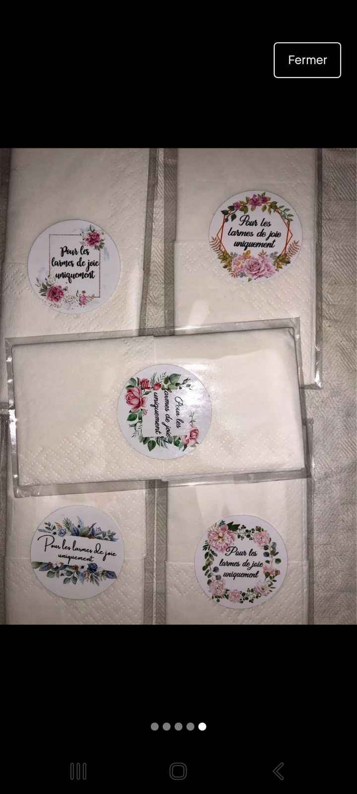 Les mouchoirs individuels - 1