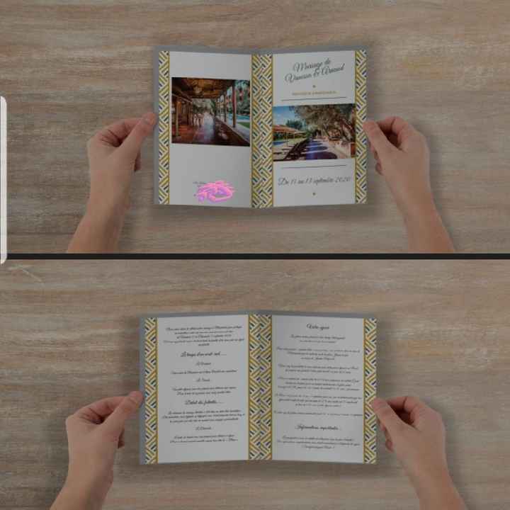 Livret /programme mariage a Marrakech - 1