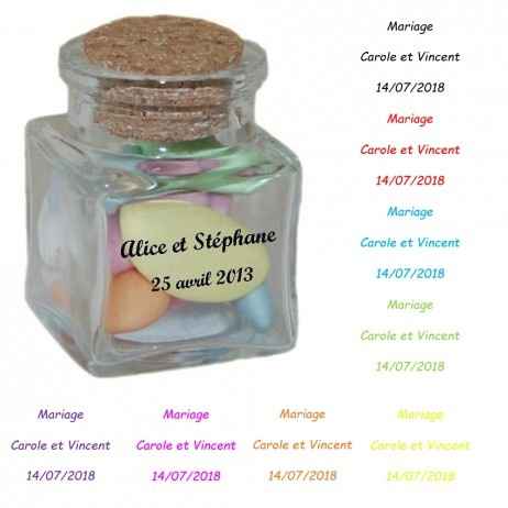 étiquettes transparentes pour contenant dragées - 1