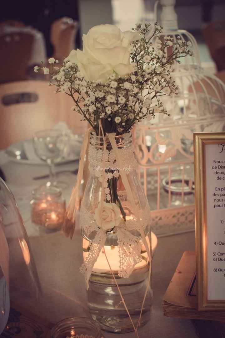 Idée centre de table trouvée sur Mariages.net