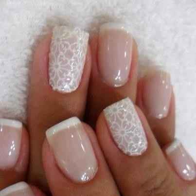 Ongles effet dentelle