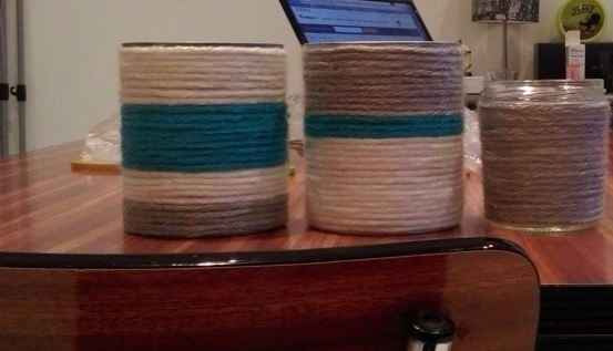 Pots / conserves recouverts de laine